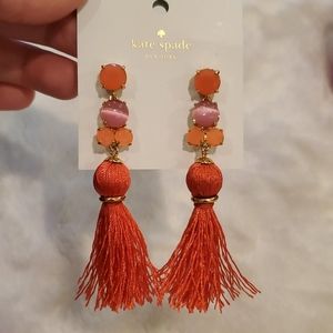 Kate Spade Pink Tassel Earrings